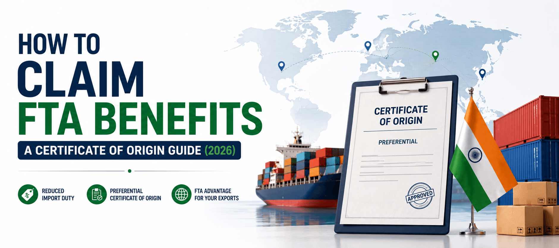 How to claim FTA benefits using Certificate of Origin for Indian exporters